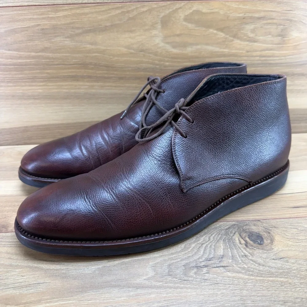 To Boot New York Chukka Boot Mens 11 Brown Textured Leather Adam Derrick Casual